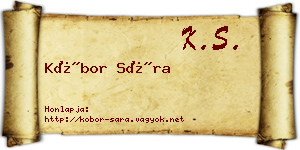 Kóbor Sára névjegykártya