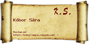 Kóbor Sára névjegykártya