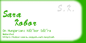 sara kobor business card
